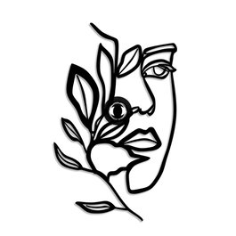 Opviq Lámpara de pared Flower Faced negra